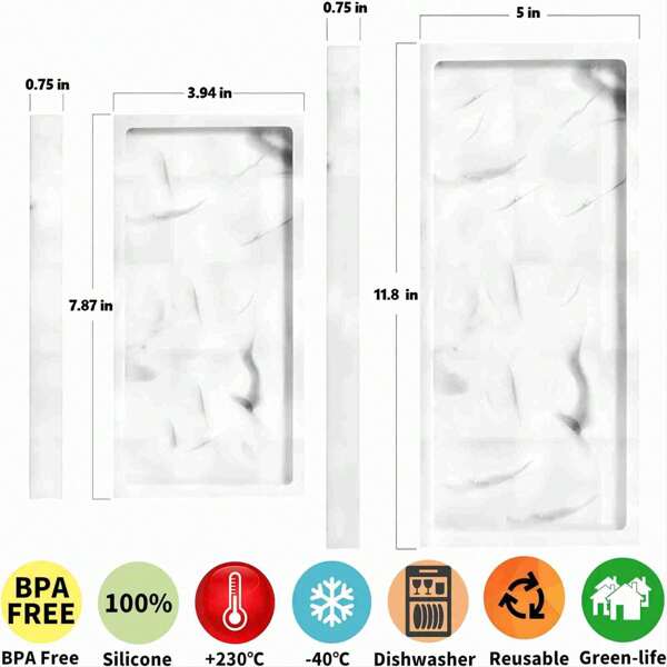 NNESN Marble-Inspired Shatterproof Silicone Countertop and Dresser Tray-2