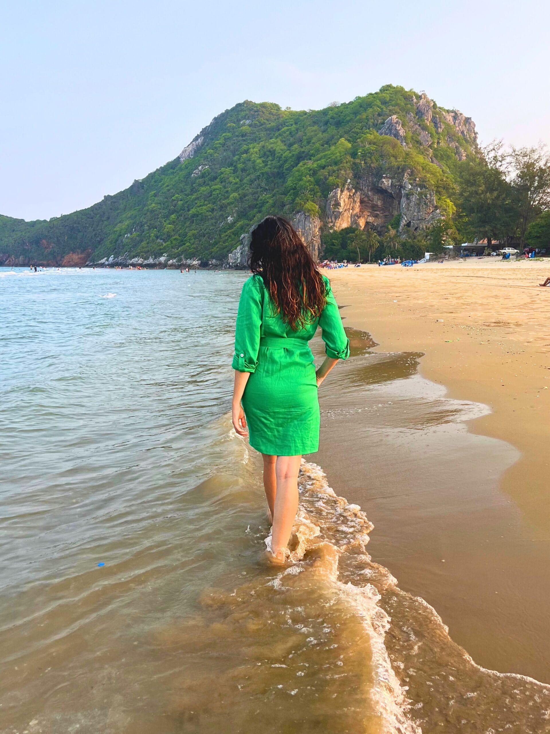 Linen Button Down Dress with Pockets