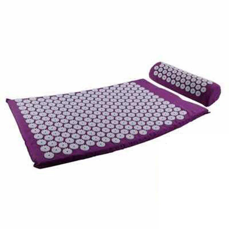 NNETM Acupressure Massage Mat & Neck Pillow Set (Purple)-0