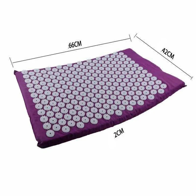 NNETM Acupressure Massage Mat & Neck Pillow Set (Purple)-2