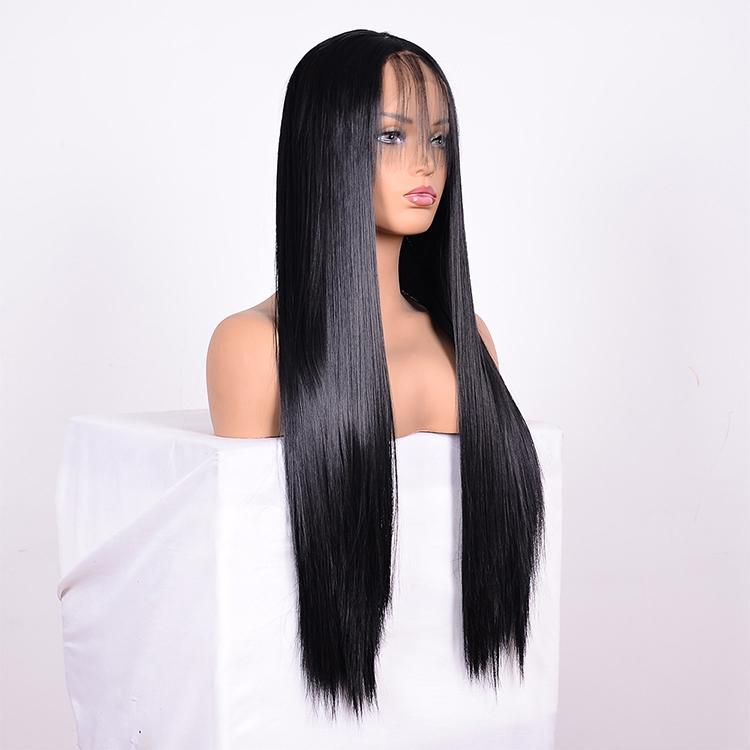 NNEIDS 1 Style Straight Lace Front Human Hair Wig - 16-1