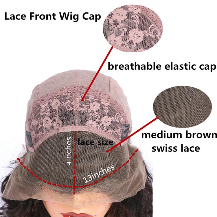 NNEIDS 1 Style Straight Lace Front Human Hair Wig - 16-3