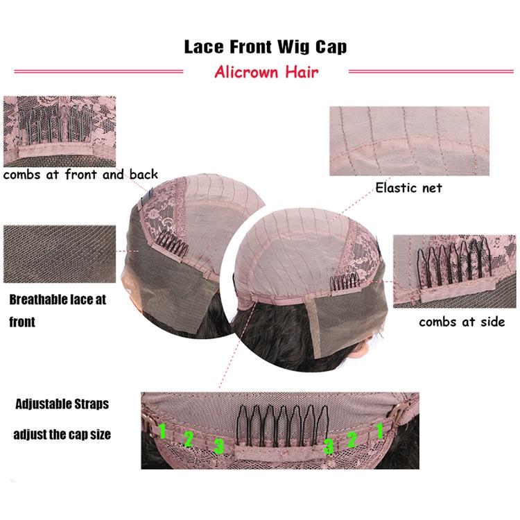 NNEIDS 1 Style Straight Lace Front Human Hair Wig - 16-4